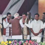 मुख्यमंत्री पुष्कर सिंह धामी पटना (बिहार) में नवनिर्वाचित सरकार के शपथ ग्रहण समारोह में हुए सम्मिलित